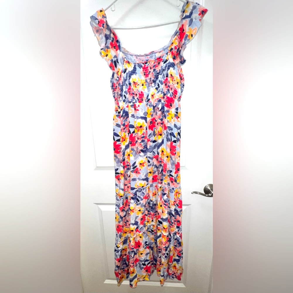 Isabel floral pink Maxi Maternity dress Size small
